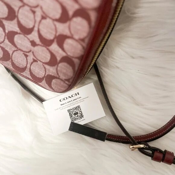 72 | 🍁Coach Eva Phone Crossbody Bag (Wine Multi) - Picture 6 of 6